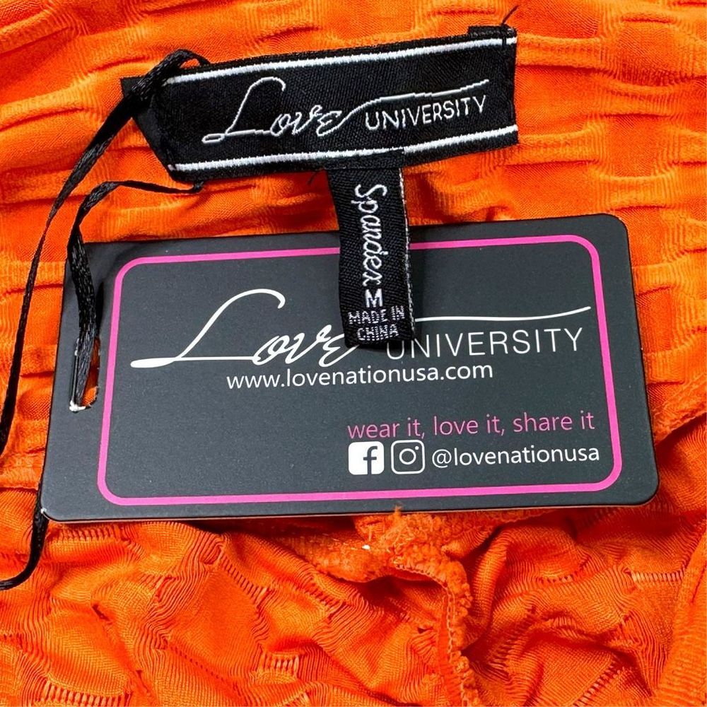 Love University Tik Tok Orange Honeycomb Hoodie & Scrunch Butt Leggings Set - Picture 7 of 7